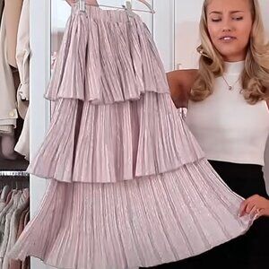 Link Ink Tierred Midi Skirt